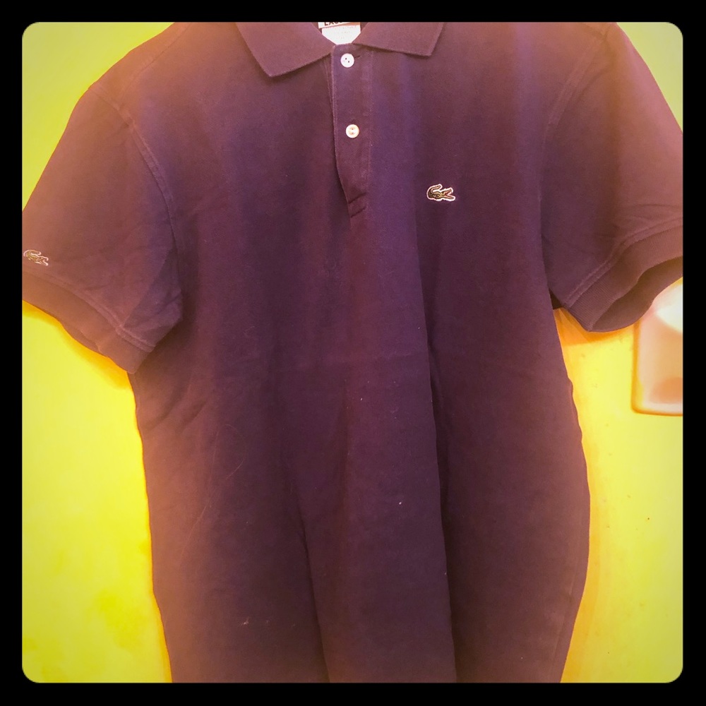 ladro blue lacoste shirt size 7